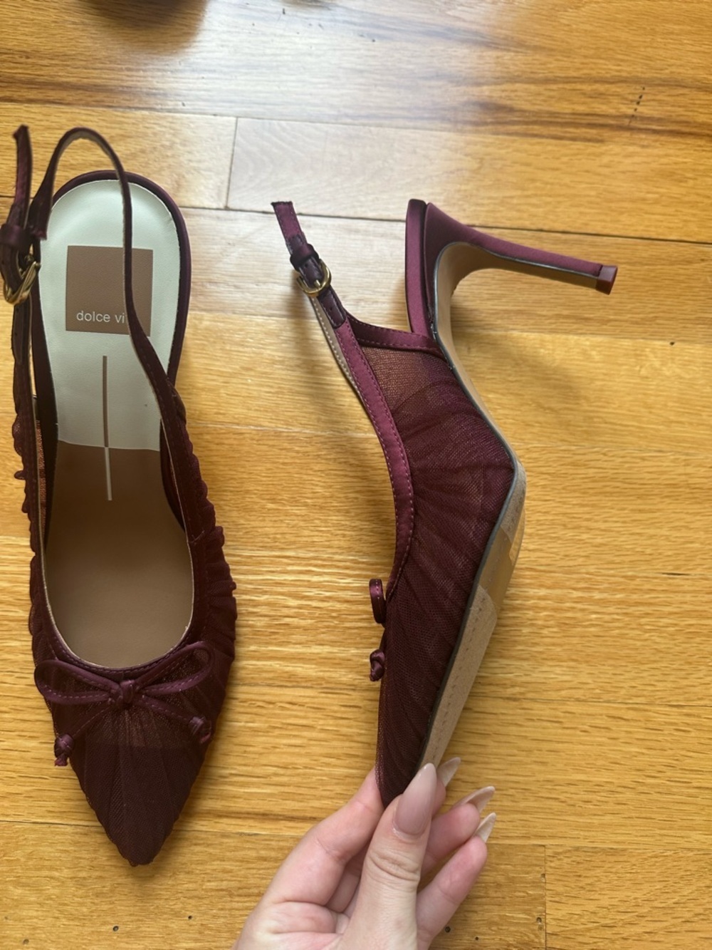 Dolce Vita Yela Slingback Pump in Cranberry - Picture 4 of 6